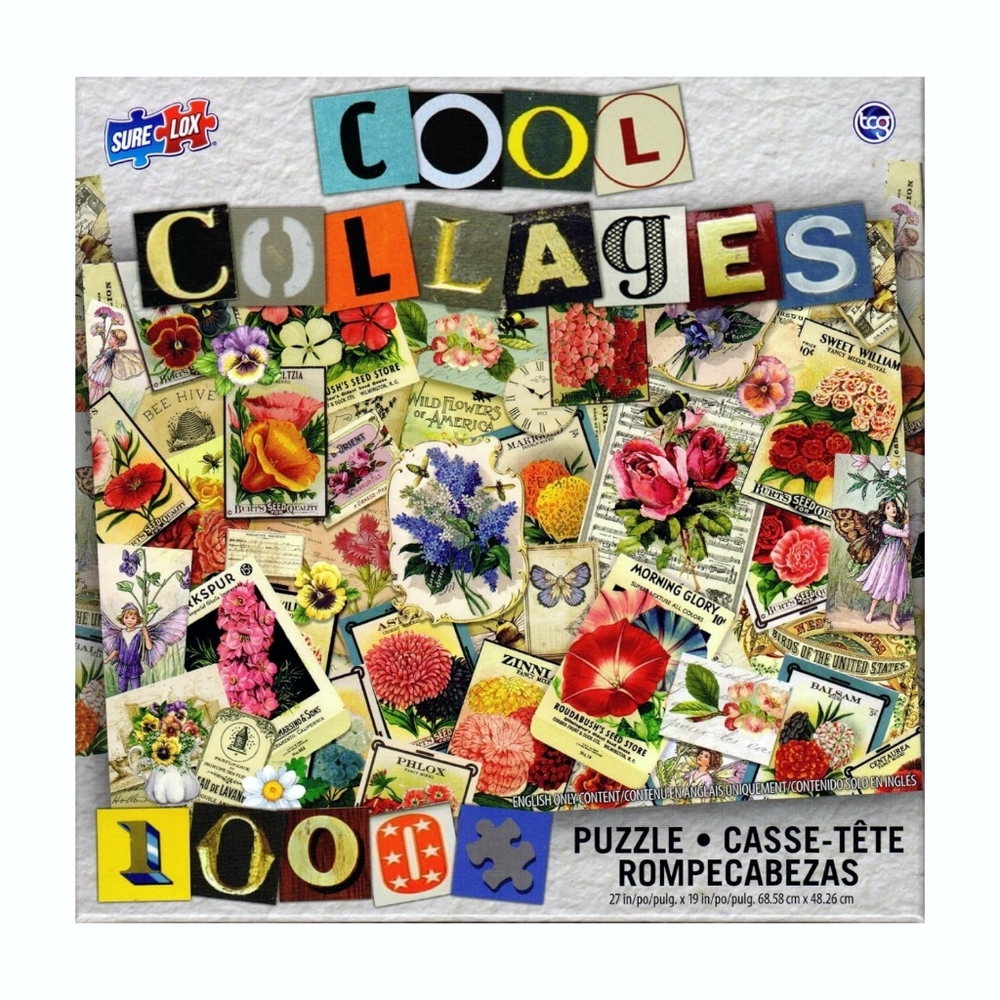 NEW Sure Lox Vintage Garden Seeds Cool Collages Jigsaw Puzzle Collection 1000pc